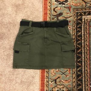Olive green utility green with buckle belt